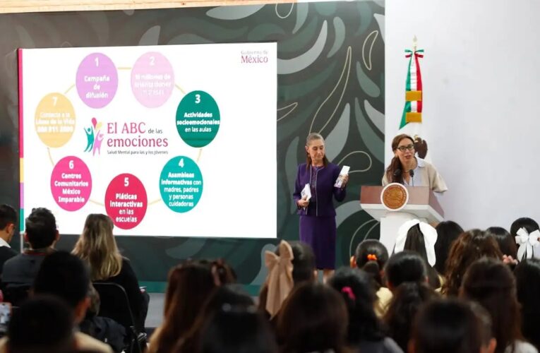 Sheinbaum lleva el “ABC de las emociones” a las secundarias de todo México