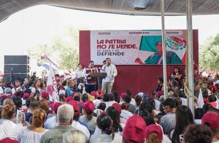 Morena lleva su mensaje de soberanía y transformación a Nuevo Laredo