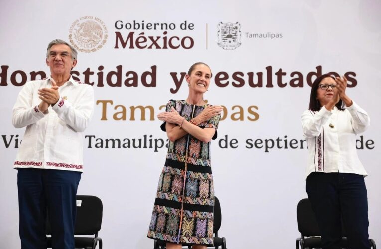 Sheinbaum refrenda desde Tamaulipas el modelo de la 4T: “no hay divorcio entre gobierno y pueblo”